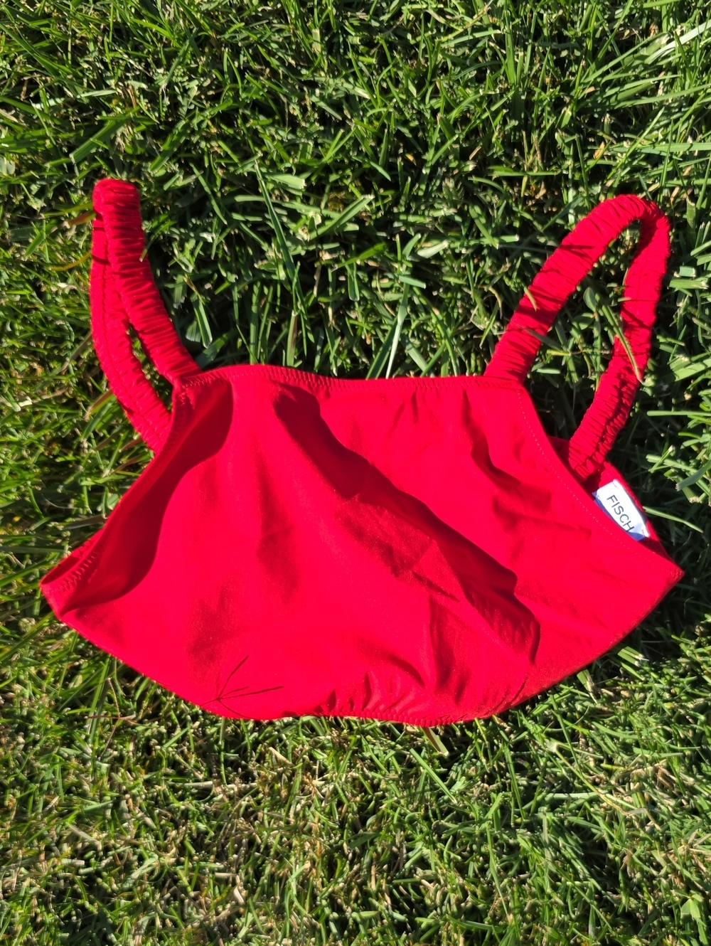 Fisch Colombier Ruby Red Swim Top Size Small